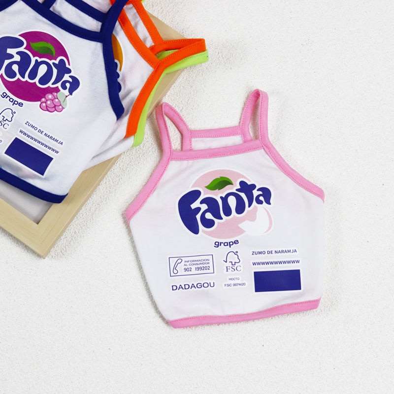 Thumbnail: New Pet Clothing Thin Dog Clothes Soda Short Dog Camisole Ketong Grape Lemon Ora