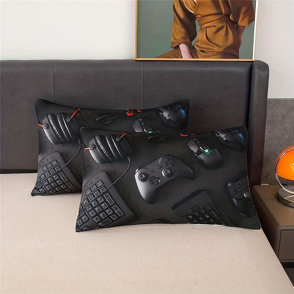 Thumbnail: 2/3pcs Modern Gamepad Print Duvet Cover Set (1Duvet Cover+1/2Pillowcase), Youth 