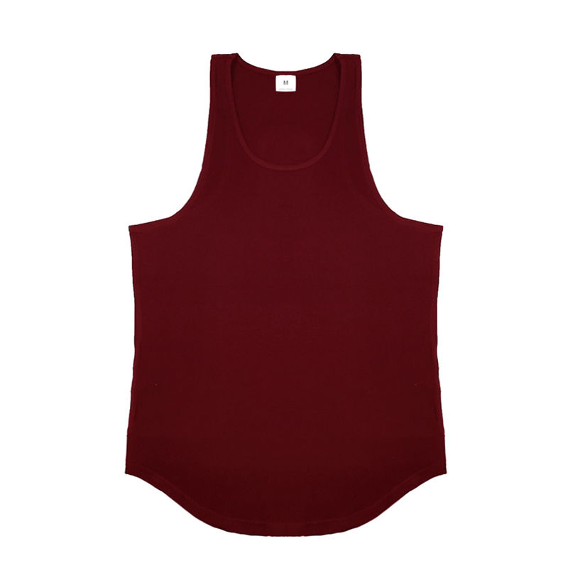 Thumbnail: Solid Color Cotton Breathable Summer Clothing Gym Workout Muscle Fitness Bodybui