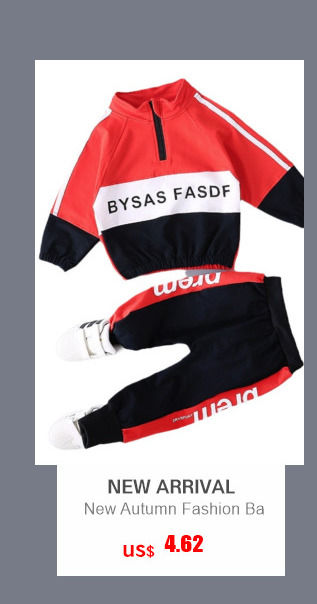 Thumbnail: Fashion Children Boys Girls Clothing Suit Spring Autumn Baby Cotton Jacket Pants