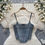 Thumbnail: Women Chic Denim Slip Camis Slim Basic  Sexy Korean Fashion Sleeveless  Summer W