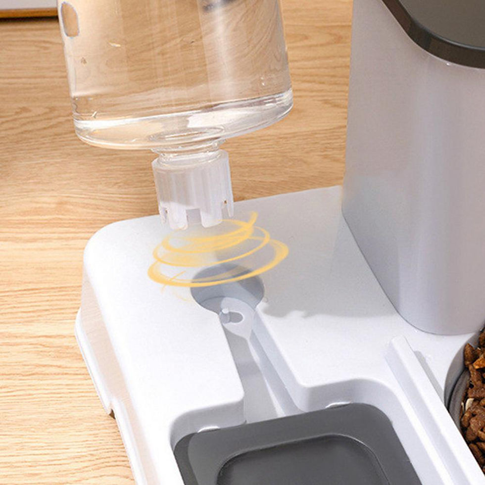 Thumbnail: 2 in 1 Automatic Pet Feeder Cat Feeder and Water Dispenser Portable Automatic Fe