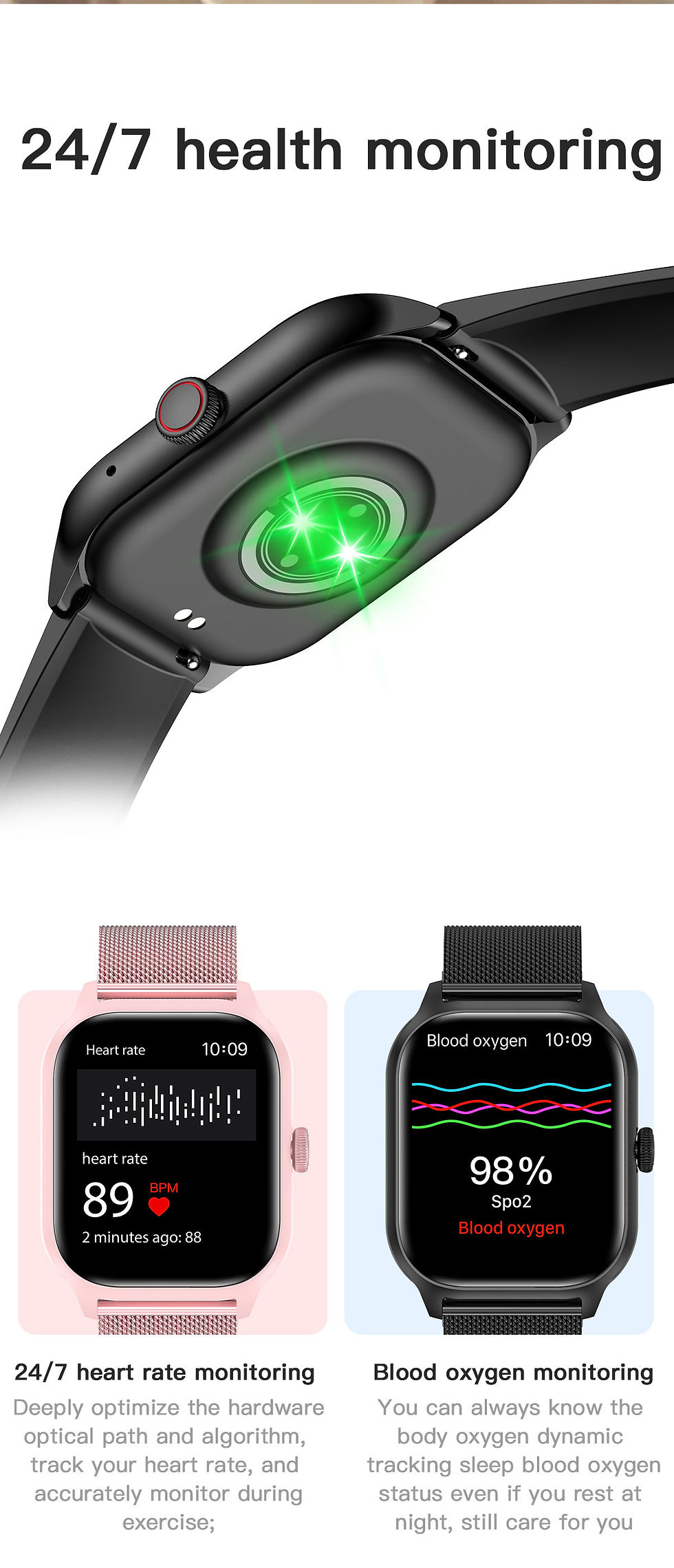 Thumbnail: Smart Watches For Man Woman Bluetooth Call Music Fitness Tracker Sport With Wate