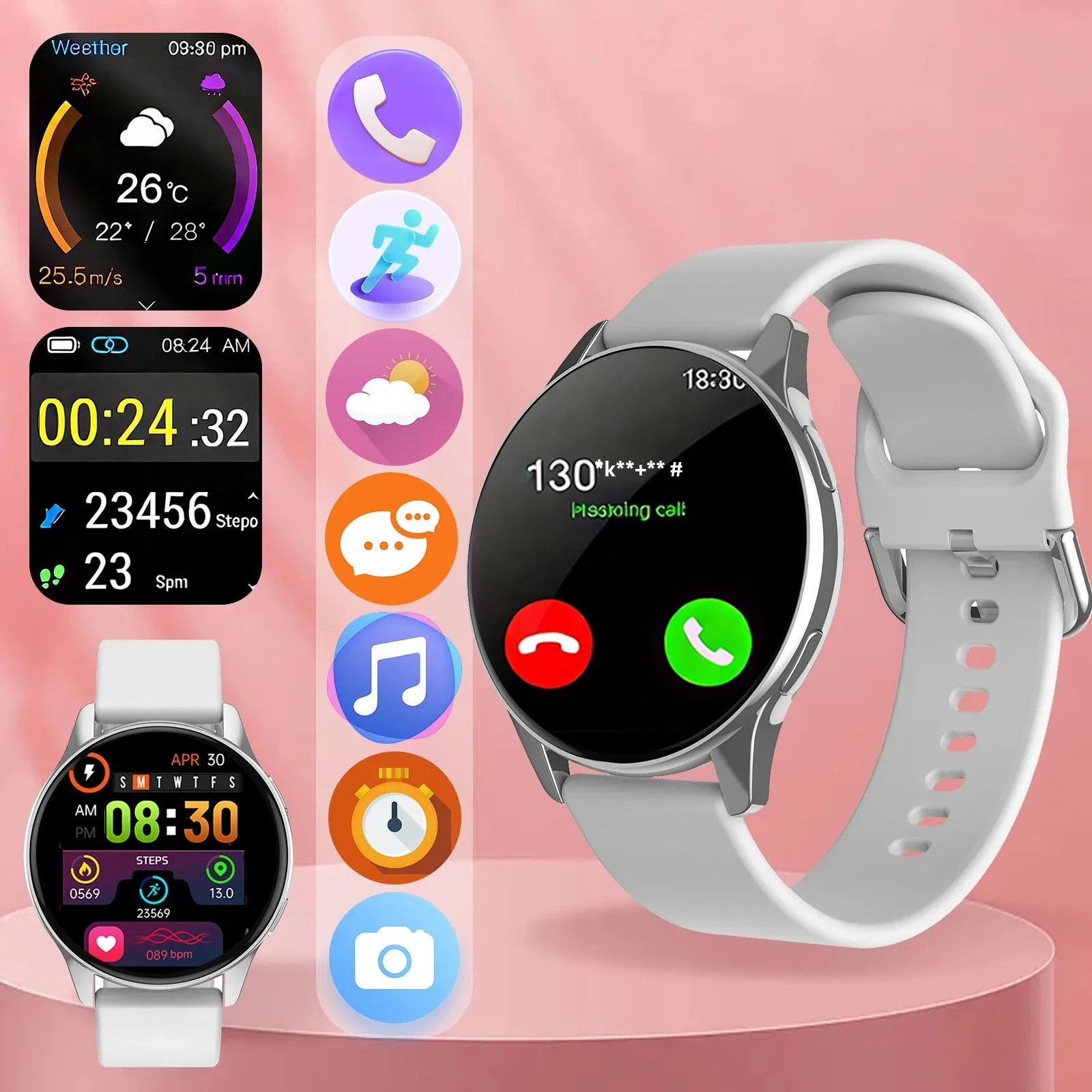 2025 New Smart Watch Wireless Calling Multiple Sports Modes Music Player Health 
