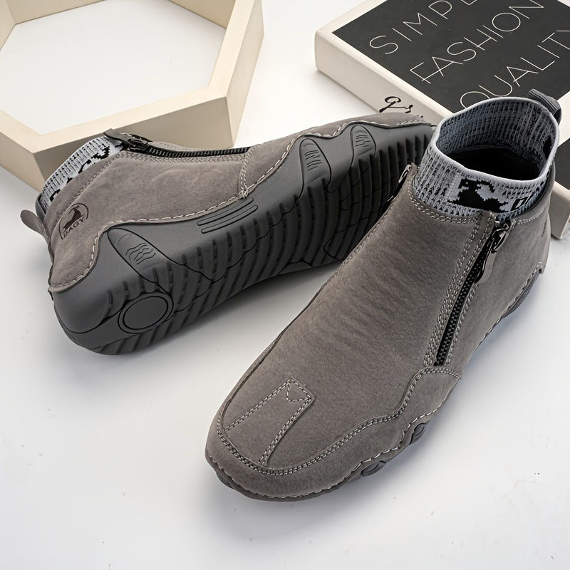 Thumbnail: Fashion Plus Velvet Men's Large Size Men's Shoes, High-top Wear-resistant Men's 