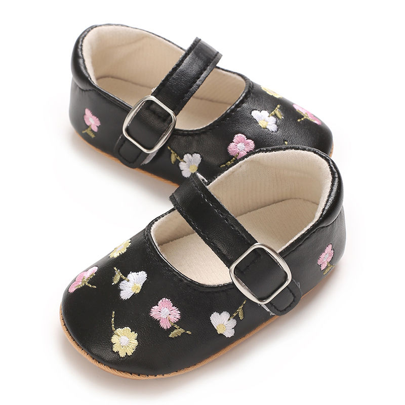 Thumbnail: New Baby Shoes Embroidered Girl Baby Shoes Mary Jane Flat Shoes Princess Shoes N