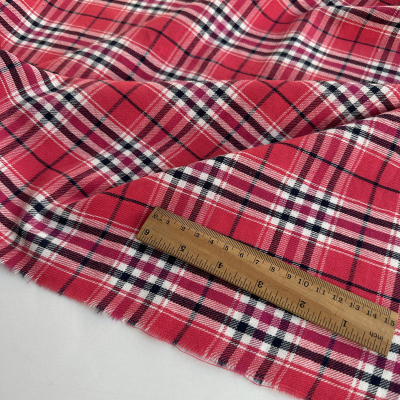 Thumbnail: Brushed Plaid Cotton Fabric Spring By The Meter for Shirt Dress Skirt Coat Table
