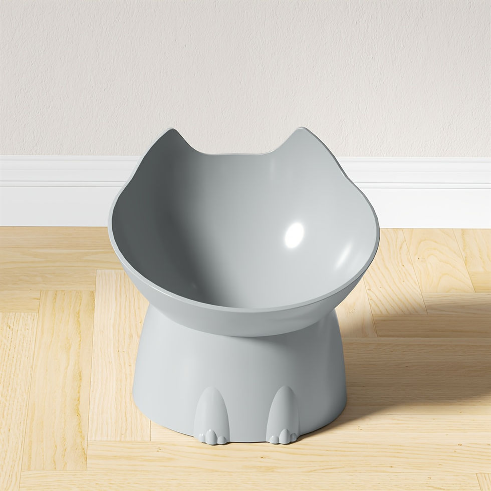 Thumbnail: Elevated Pet Feeder for Cats & Dogs - Neck-Friendly, Anti-Tip Slanted Bowl for F