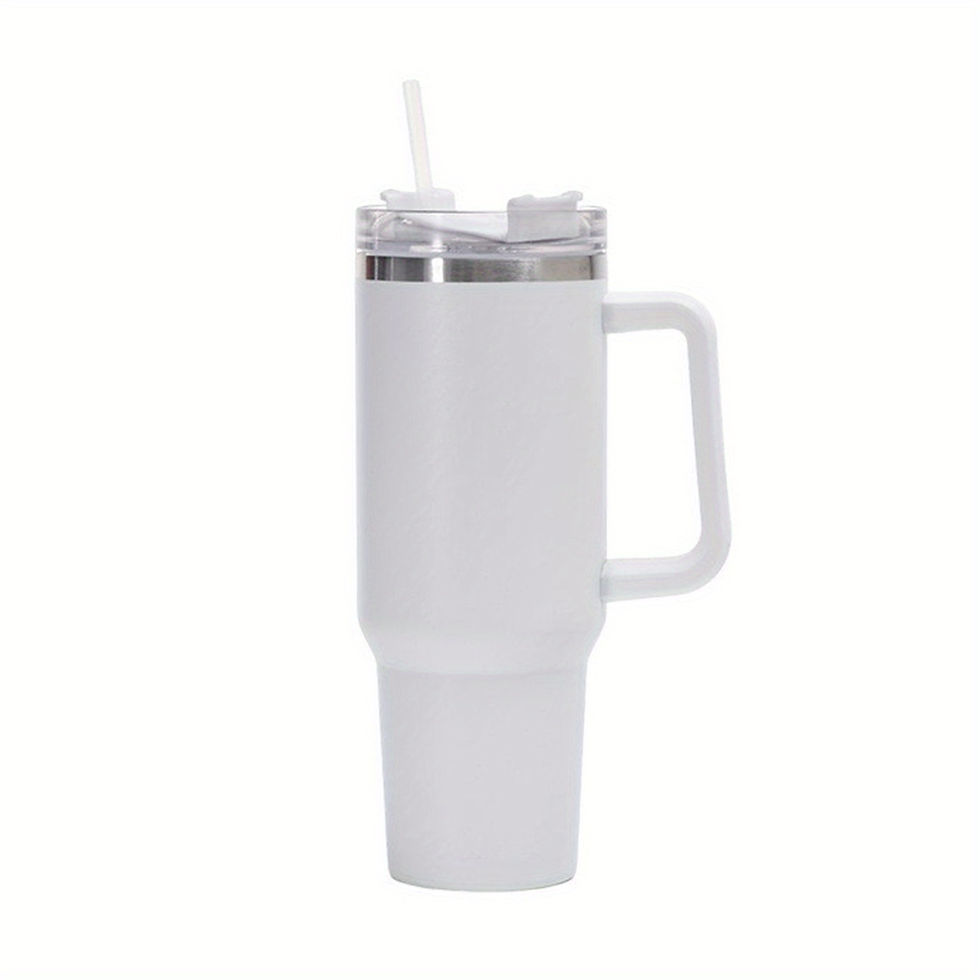 Thumbnail: 1pc Vacuum-Insulated Stainless Steel Tumbler with Straw - Thermocooler Technolog