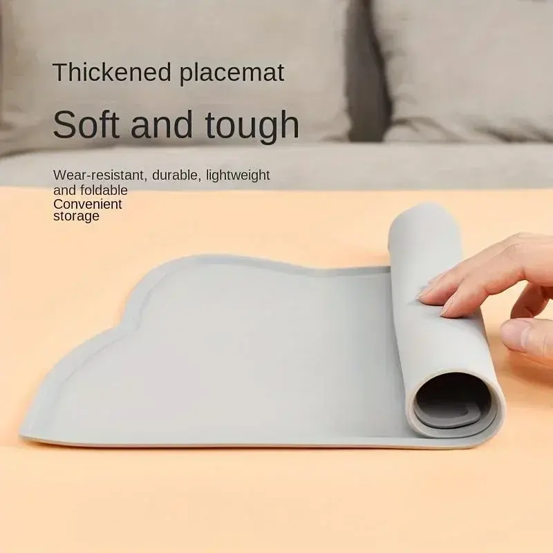 Thumbnail: Pet Feeding Mat for Dogs Cats Non-Slip Silicone Cat Food Mat Waterproof Washable