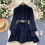 Thumbnail: Spring New Vintage Denim Dress for Women High End Loose Irregular Strap up Cowbo