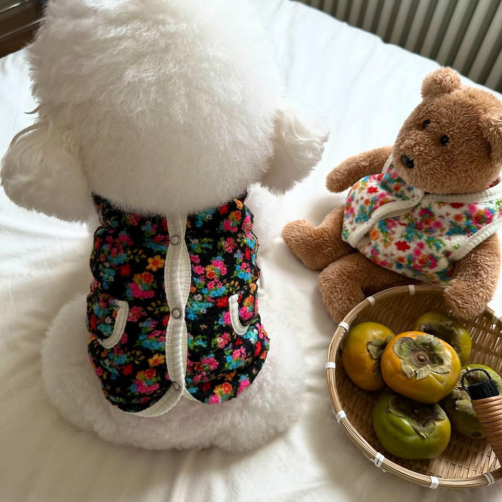Thumbnail: Cotton Pet Dog Clothes Pet Classic Shabby Flower Coat Bichon Winter Clothes Warm