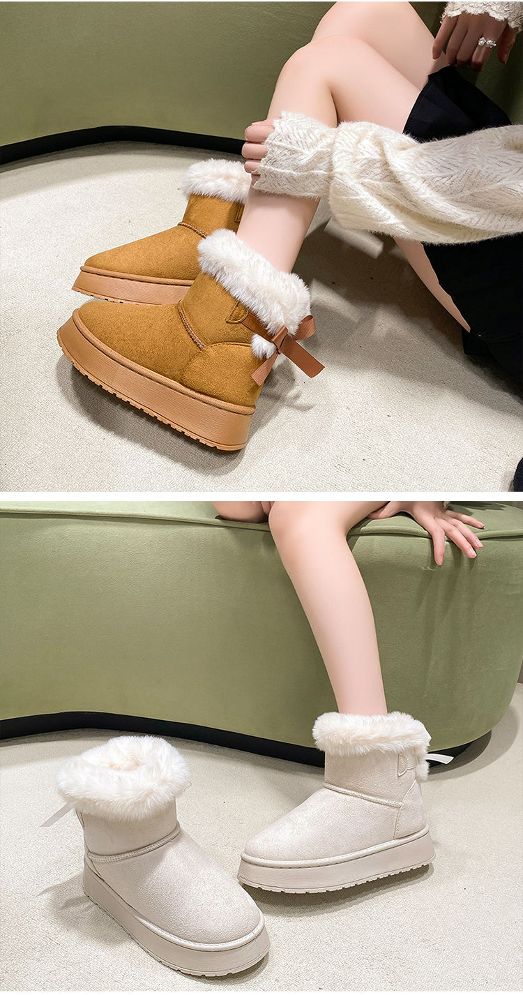Thumbnail: 2026Winter Women Shoes Fashion High Top Cotton Shoes Plush Warm Snow Boots Winte