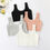 Thumbnail: Soft Cotton Children Girls Underwear Kids Girl Solid Color Vest Bra Tank Top Cro
