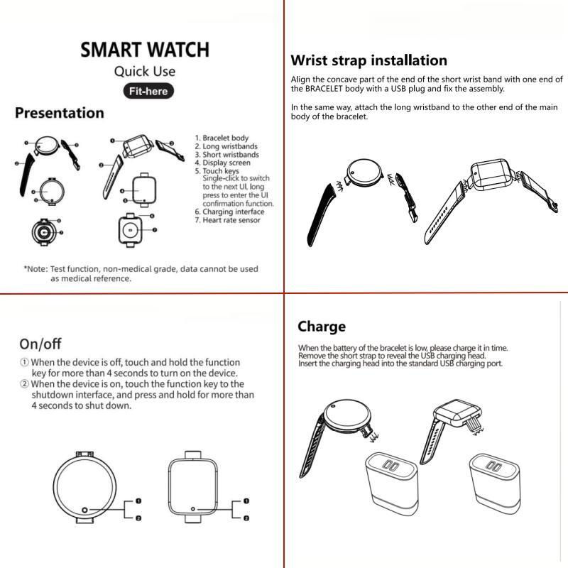 Thumbnail: Smart Watch Sport Fitness Bracelet Control Music Message Display Pedometer Bluet