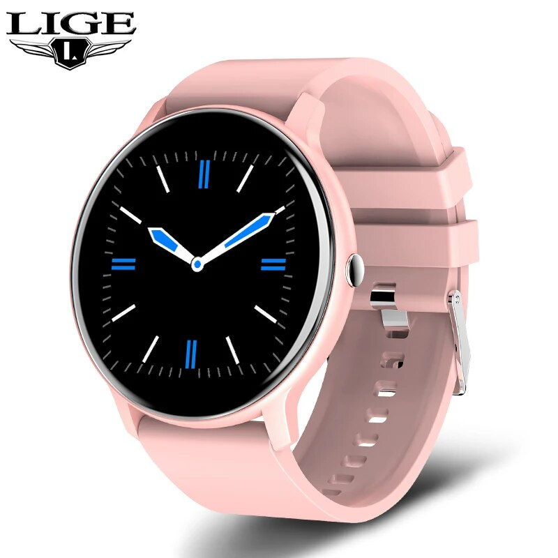 Thumbnail: LIGE Smart Watch Men Women Full Touch Screen Sport Fitness Watch Man IP67 Waterp