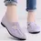 Thumbnail: Summer Shoes for Women Fashionable Breathable Mesh Lightweight Mother Shoe Flat 