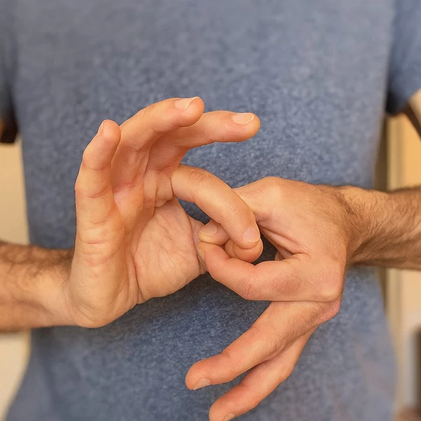 Two interlocking circles we use to get Yes and No answers. 