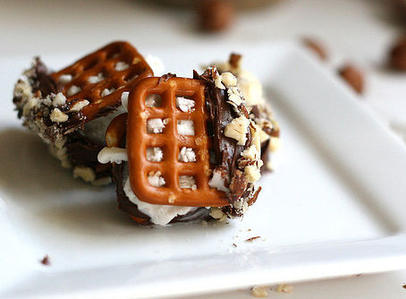 Pretzel de helado de Nutella