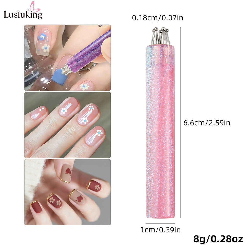 Thumbnail: DIY Nail Art 5-Petal Dotting Tool Flower Creator 1.8mm Fine Tip Rhinestone Picke