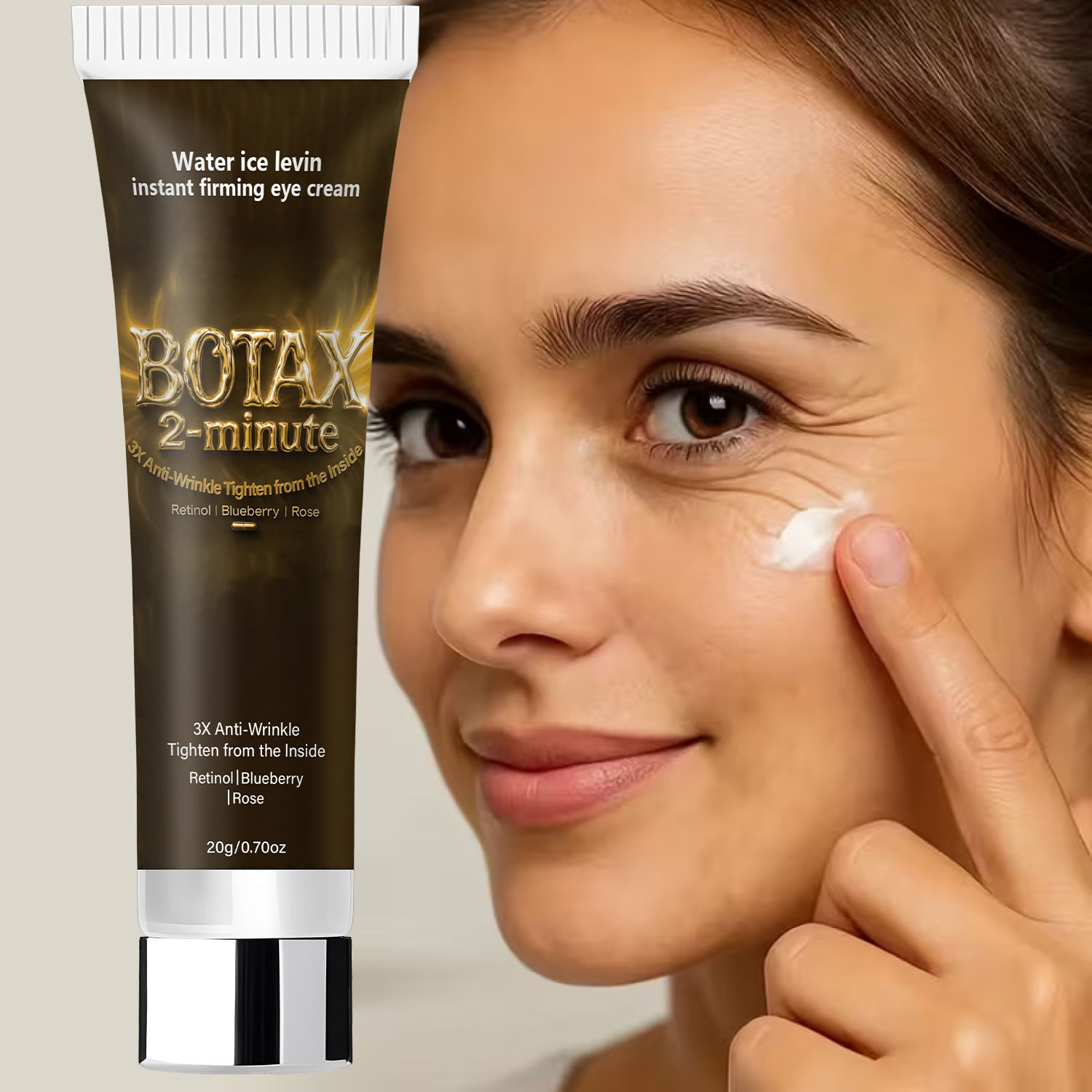 Instant Firming Eye Cream with Retinol & Hyaluronic Acid, 3X Anti-Wrinkle, Tight