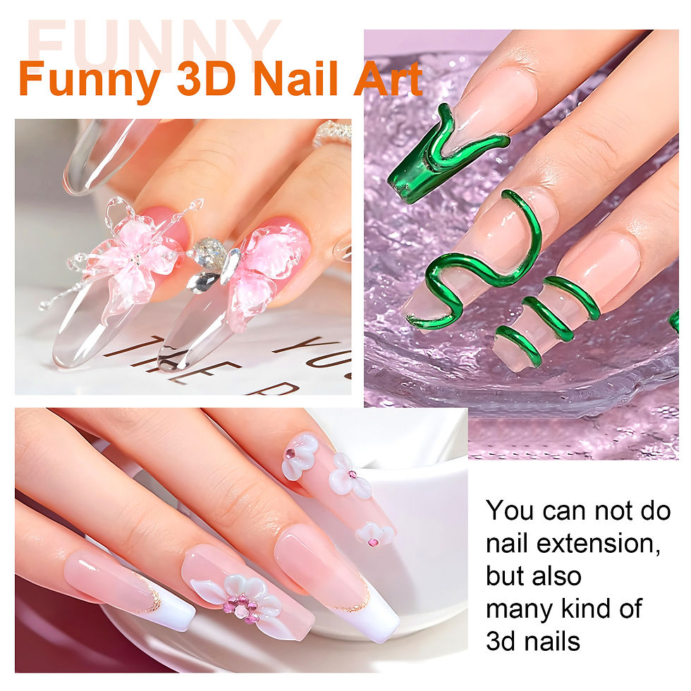 Thumbnail: TWOING 15g Clear & White Non Stick Hand Extension Gel 3D Shaping Sculpting Carvi