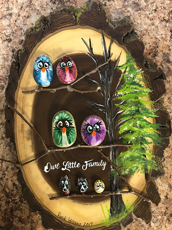 Owl little family painting on wood.jpg