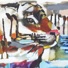 tiger with butterfly