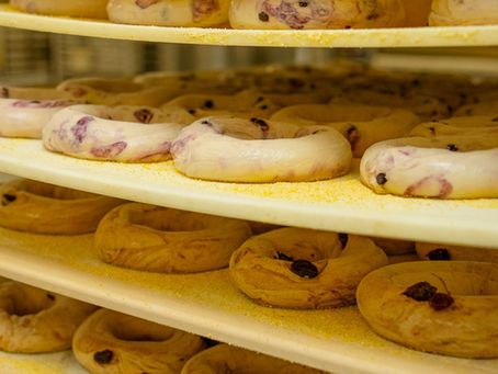 Freshly made bagels at Bagels R Us