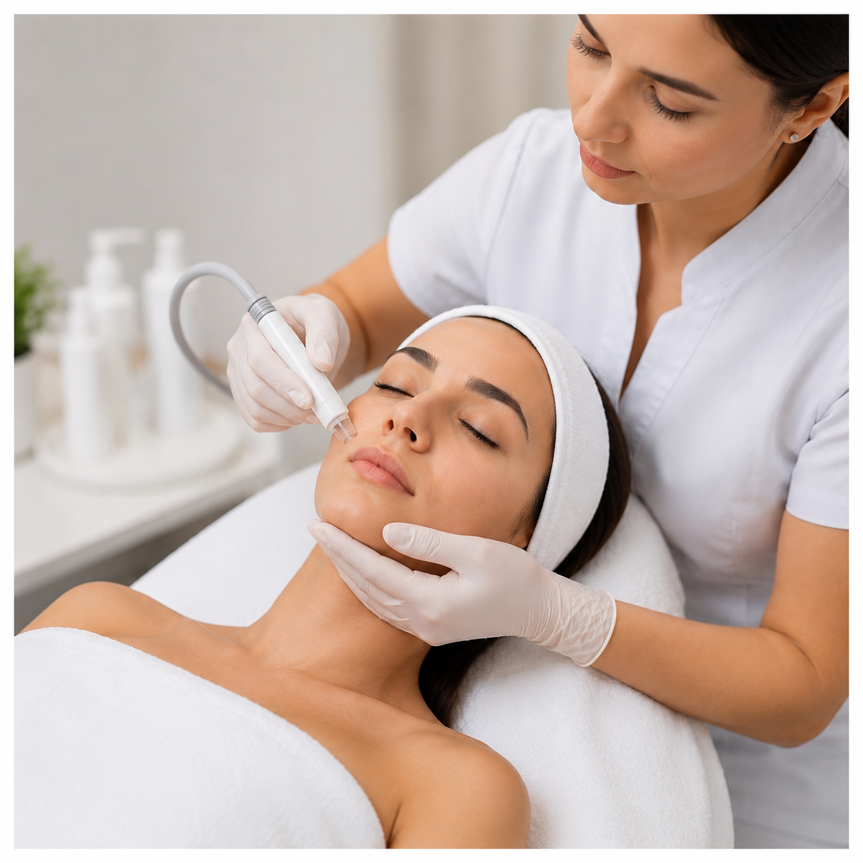 Tratamiento facial personalizado esencial en Browsome Studio en Doral, Miami.