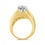 Thumbnail: 14K Yellow Gold 2-1/3 Cttw Diamond Cluster Channel Set Chevron Shaped