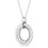Thumbnail: .925 Sterling Silver Prong-Set Diamond Accent Satin Finished Double