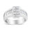 Thumbnail: 14K White Gold 2 3/4 Cttw Invisible-Set Princess and Channel-Set Bague
