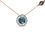 Thumbnail: 18K Rose Gold 5/8 Cttw Diamond and London Blue Topaz Gemstone Bezel-Se