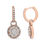 Thumbnail: 18K Rose Gold 1 1/2 Cttw Round Shaped Diamond Composite Drop and
