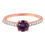 Thumbnail: 10K Rose Gold 1/4 Cttw Diamond and 6MM Gemstone Halo Ring(H-I Color, I