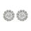 Thumbnail: .925 Sterling Silver 1/2 cttw Miracle-Set Round Diamond Halo Stud