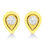 Thumbnail: 10K Yellow Gold Plated .925 Sterling Silver 1/10 Cttw Miracle-Set