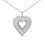 Thumbnail: .925 Sterling Silver 1 1/2 Cttw Baguette Diamond Composite Heart 18"