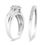 Thumbnail: .925 Sterling Silver 1/2 Cttw Round and Baguette-Cut Diamond