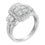 Thumbnail: 14K White Gold 2 1/4 Cttw Diamond Cocktail Cluster Ring (G-H Color, SI