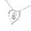Thumbnail: .925 Sterling Silver 1/4 Cttw Brilliant-Cut Diamond Open Heart Twisted