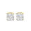 Thumbnail: 10K Yellow Gold Plated .925 Sterling Silver 1.0 Cttw Princess-Cut Diam