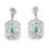 Thumbnail: .925 Sterling Silver 7x5MM Emerald Shape Blue Topaz and Diamond Accent