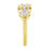 Thumbnail: 14K Yellow Gold 1-1/4 Cttw Brilliant Cut Diamond Three Round Floral