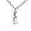 Thumbnail: .925 Sterling Silver 1/4 Cttw Diamond Lock Pendant Necklace with