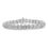 Thumbnail: .925 Sterling Silver 2.0 Cttw Rose Cut Diamond X Link Tennis Bracelet