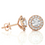 Thumbnail: Rose Gold Moissanite Round Shape Detachable Earring – WE0081