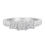 Thumbnail: 10K White Gold 1/2 Cttw Brilliant & Baguette Cut Diamond 3 Stone
