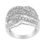 Thumbnail: .925 Sterling Silver 1.0 Cttw Channel Set Alternating Round and
